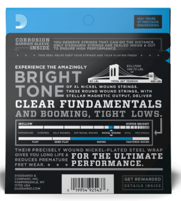 Daddario EXL170M Medium Scale, 45-100